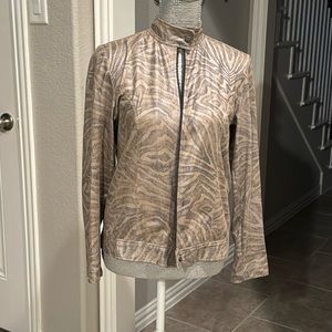 Chico's Animal Print Jacket‎ Bomber Size 0 (4/6)
